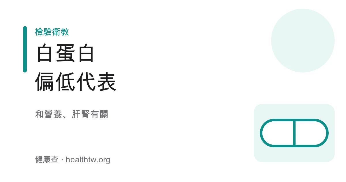白蛋白 albumin 健檢數值示意圖
