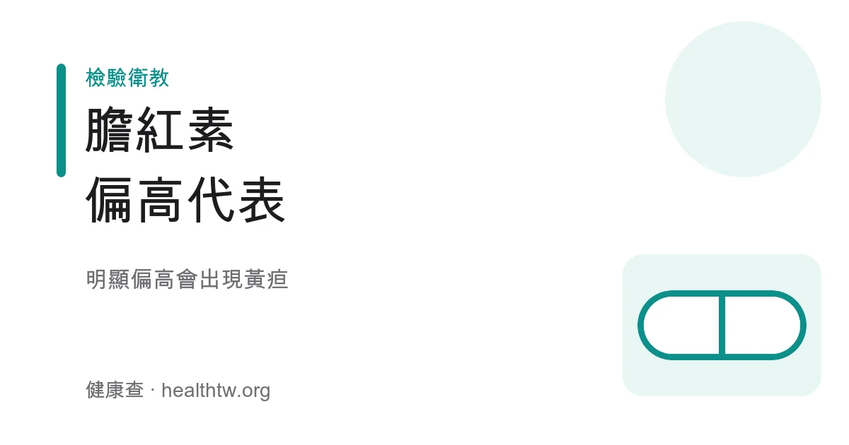 膽紅素健檢數值與黃疸關係示意圖