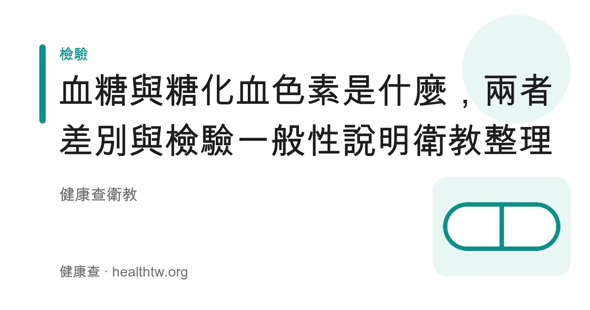血糖與糖化血色素檢驗報告與抽血的衛教示意圖
