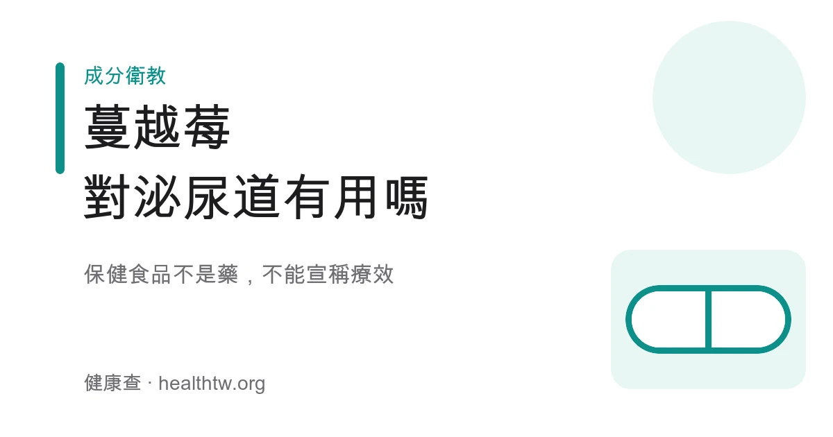 蔓越莓保健泌尿道認知示意圖