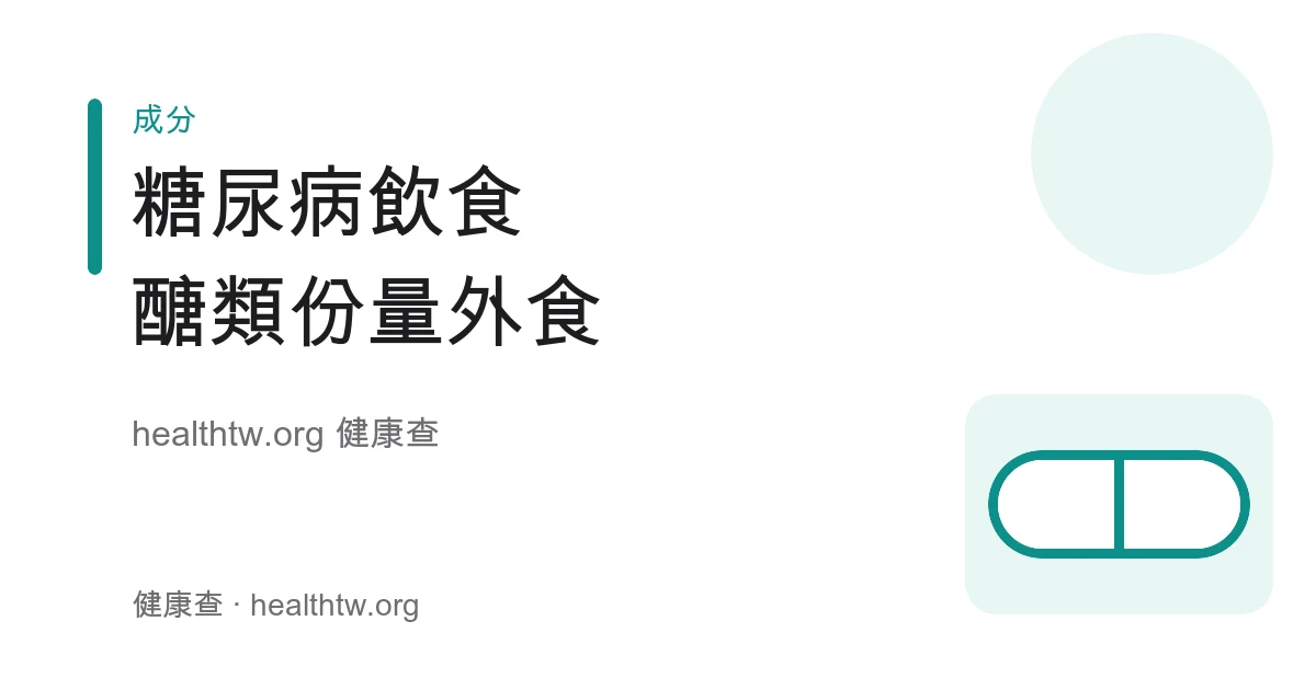 糖尿病飲食醣類份量、我的餐盤與外食原則衛教示意圖