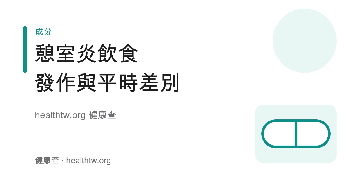 大腸憩室炎急性發作期與緩解後飲食差別衛教示意圖