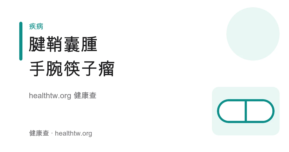 腱鞘囊腫好發部位、外觀與成因衛教示意圖