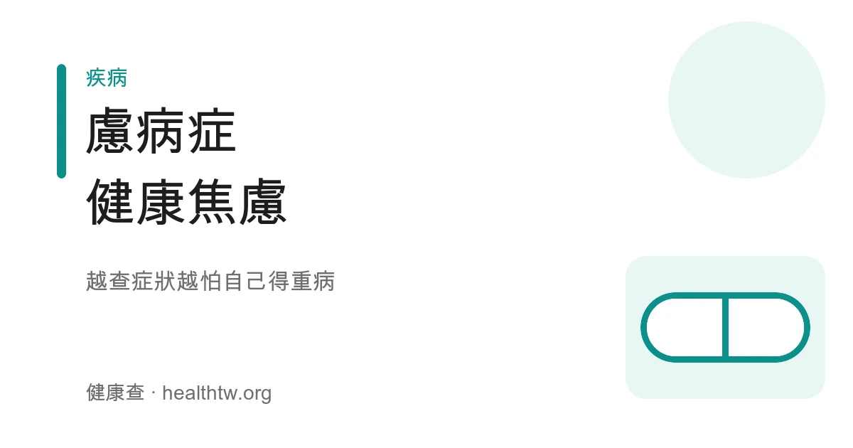慮病症與健康焦慮自我調節衛教示意圖