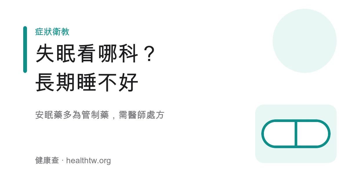 失眠看哪科與長期睡眠問題就醫方向示意圖