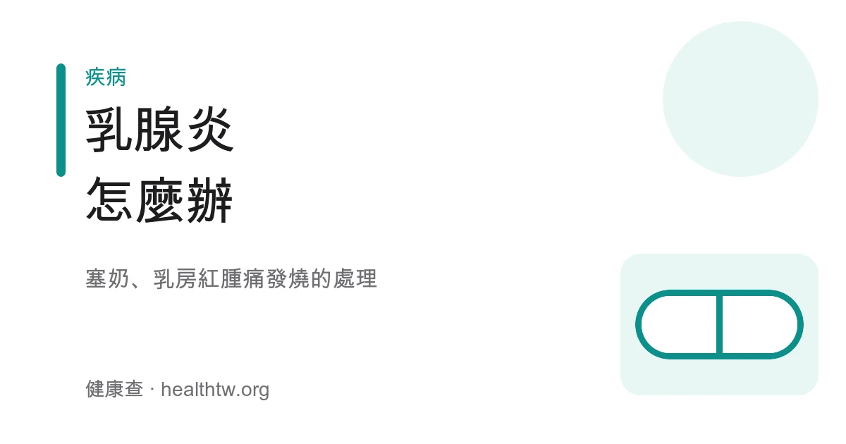 乳腺炎症狀處理與哺乳照顧衛教示意圖