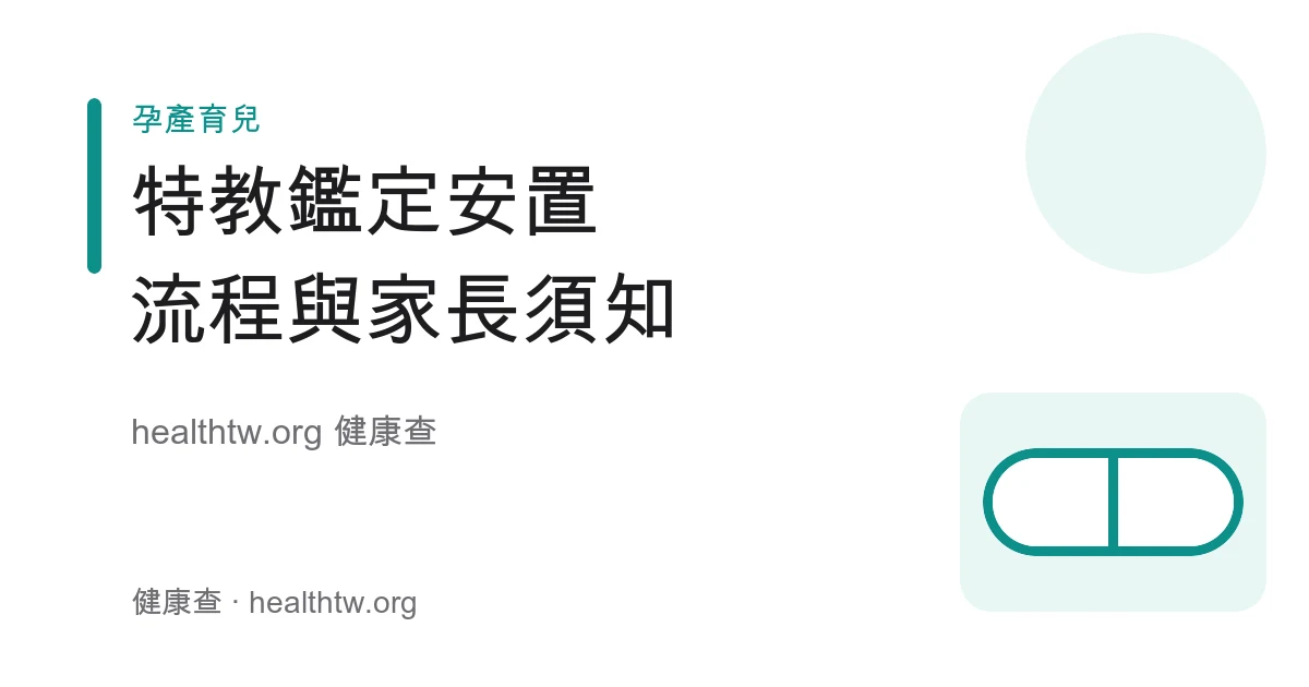 特殊教育鑑定安置流程與家長權益衛教示意圖