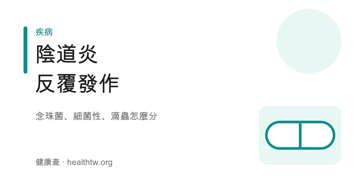 陰道炎類型分辨與保養衛教示意圖