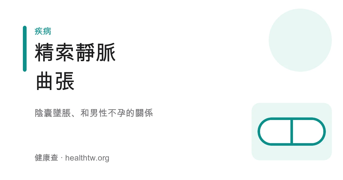 精索靜脈曲張症狀與男性不孕關係衛教示意圖