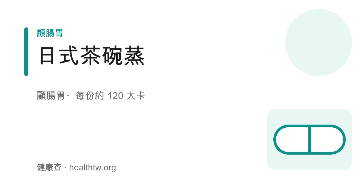 白色蒸碗盛裝表面平滑的金黃色茶碗蒸，點綴少許蔥花與一小片香菇