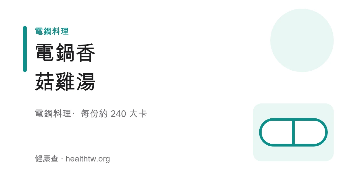 白瓷碗盛著清澈金黃的香菇雞湯，湯中有雞腿塊、香菇與薑片，表面漂著蔥花